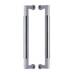 M Marcus Heritage Brass Back to Back Door Pull Handle Bauhaus Design 330mm length